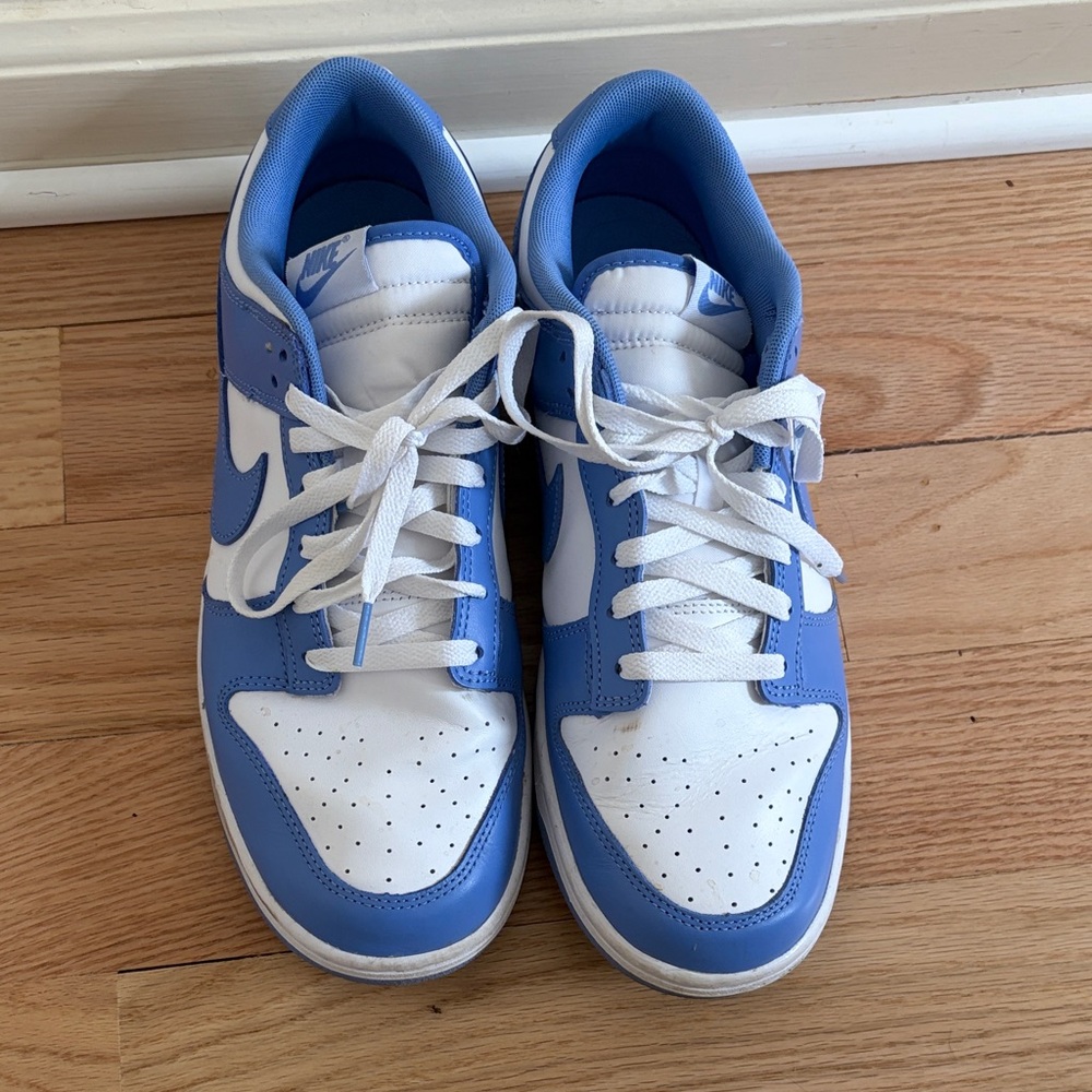 Nike Sky Blue and White Low-Top Sneakers